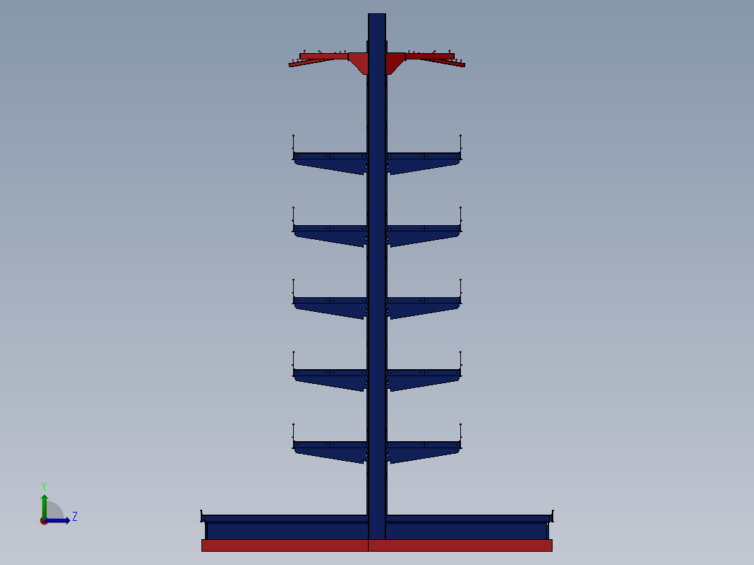 A2004291-超市双面货架左视图