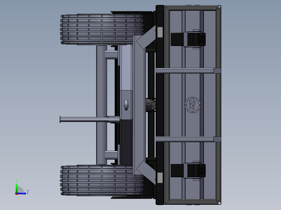 1立方米拖车左视图