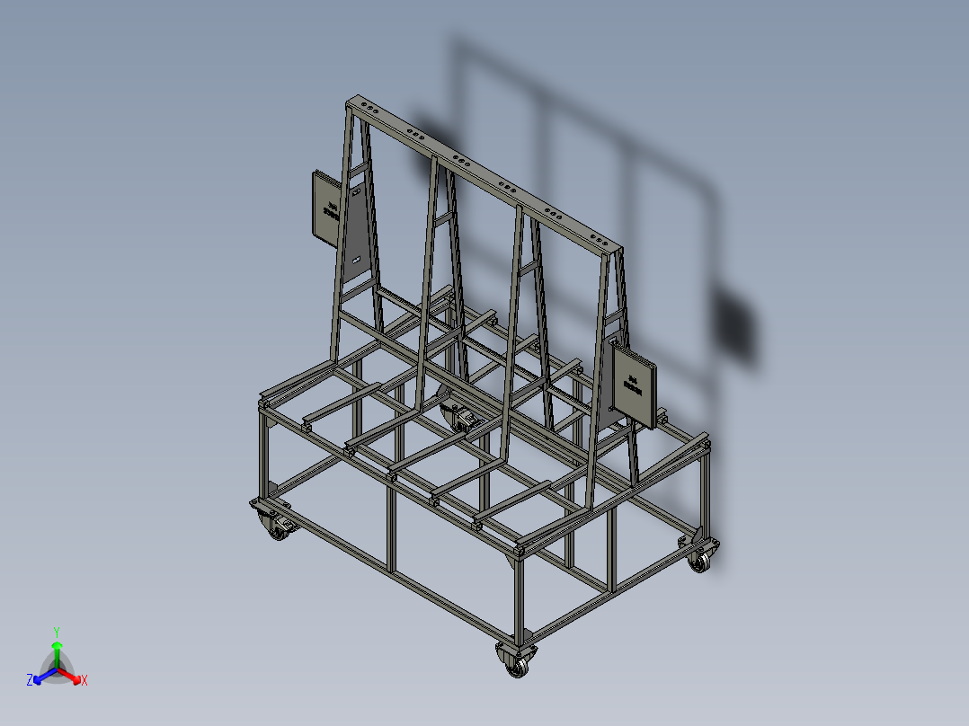 玻璃运输台车（无隔板）