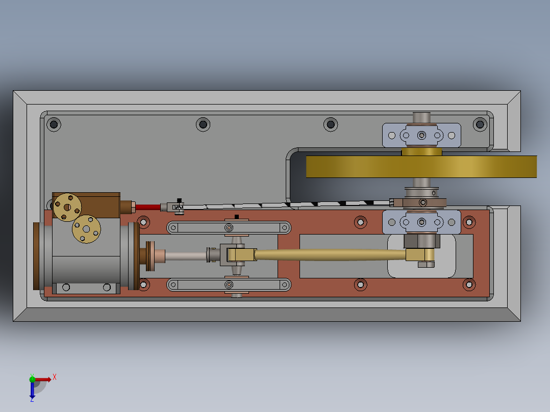蒸汽机hoizontal-steam-mill-engine-1833-模型格式为 sw俯视图