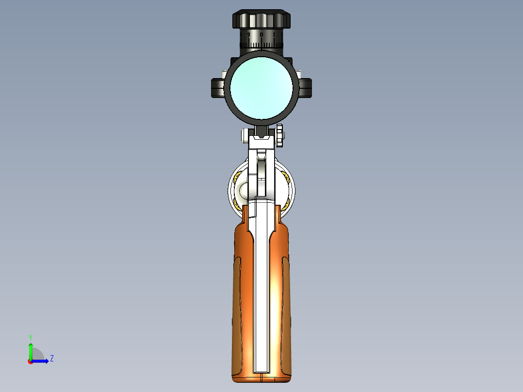 手枪左轮冲锋枪老式狙击步枪设计3D图纸colt-python-old-version-1911 STP IGS左视图