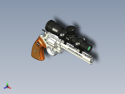 手枪左轮冲锋枪老式狙击步枪设计3D图纸colt-python-old-version-1911 STP IGS正等轴测缩略图