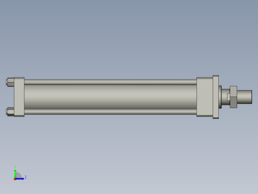 MPHFA前法兰型拉杆油缸MPHFA-100-500-PPV-J2左视缩略图