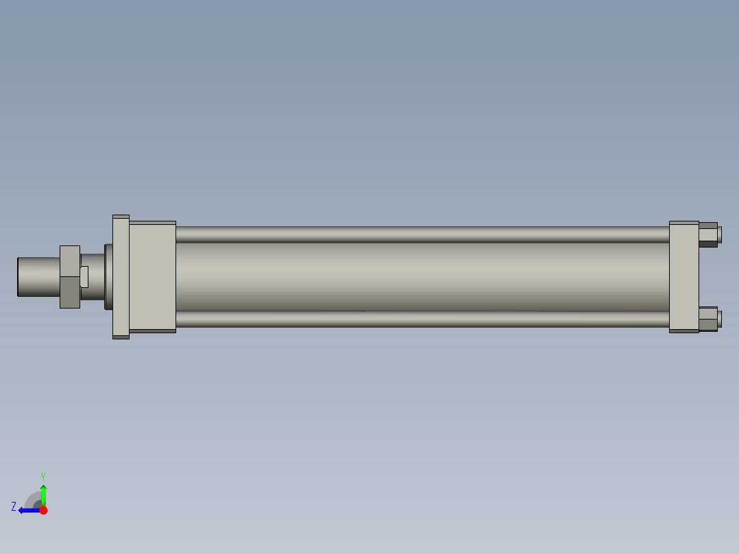 MPHFA前法兰型拉杆油缸MPHFA-100-500-PPV-J2右视图