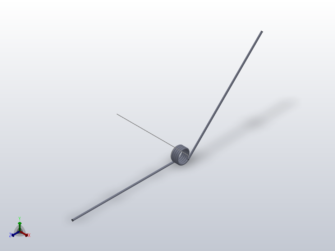 135度圆柱形扭转弹簧SCT135L-4-5-0.6主视图