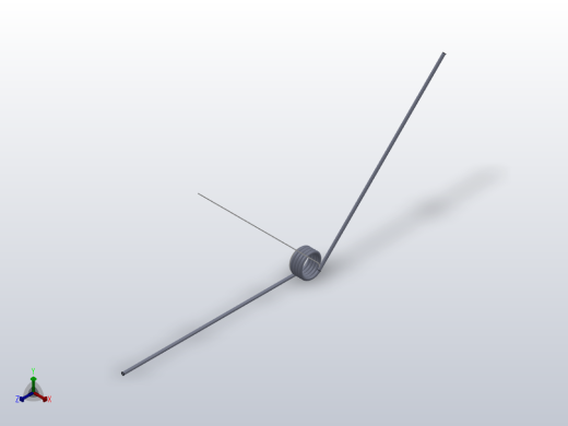 135度圆柱形扭转弹簧SCT135L-4-5-0.6