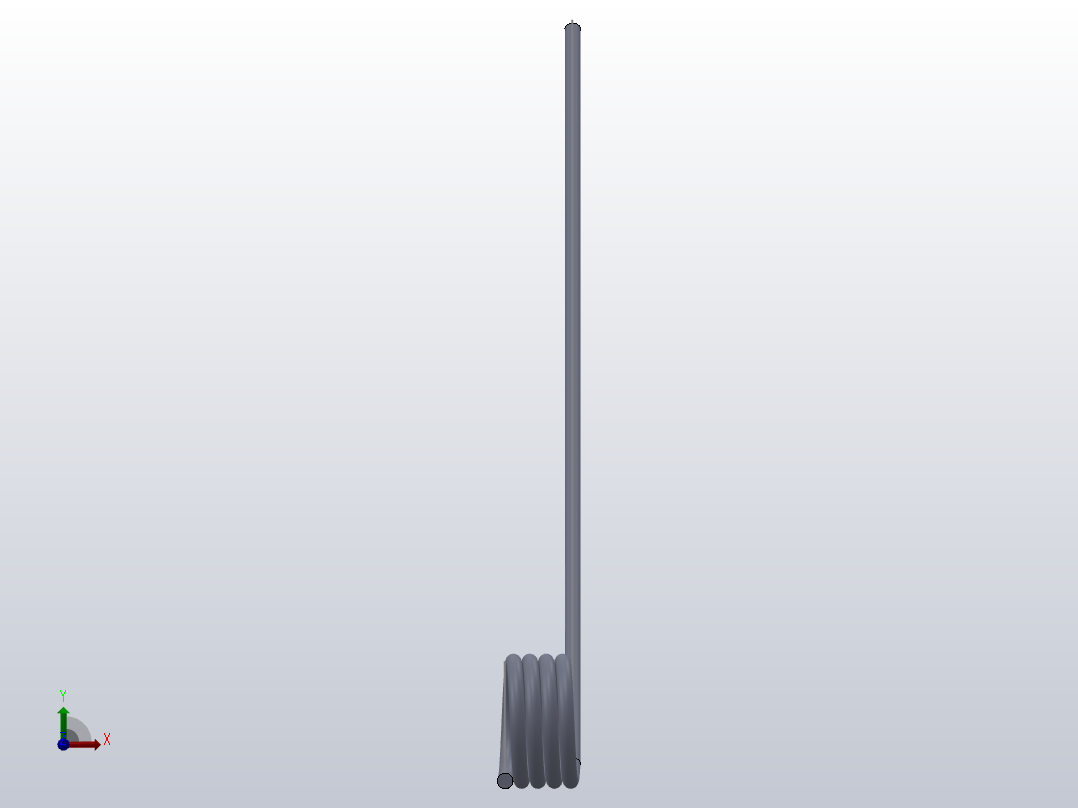 135度圆柱形扭转弹簧SCT135L-4-5-0.6前视图
