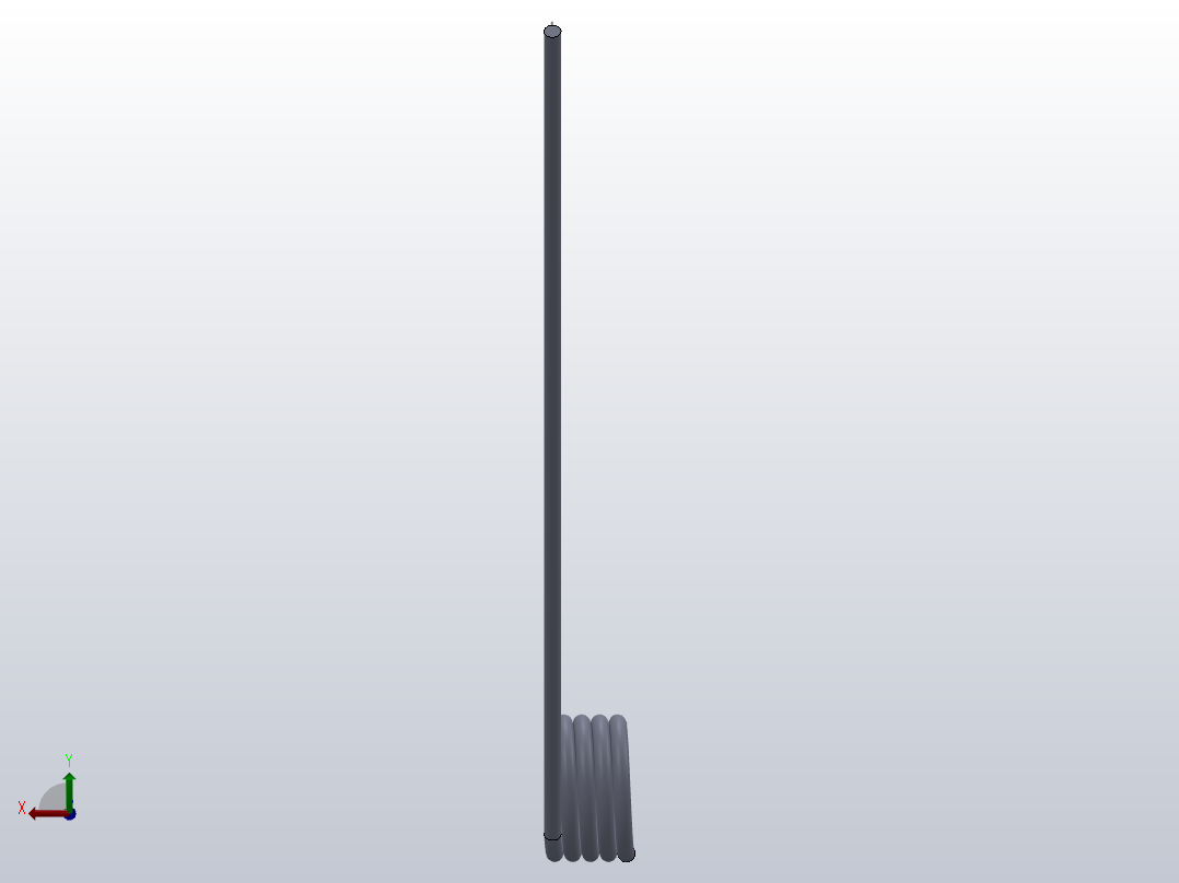 135度圆柱形扭转弹簧SCT135L-4-5-0.6后视图