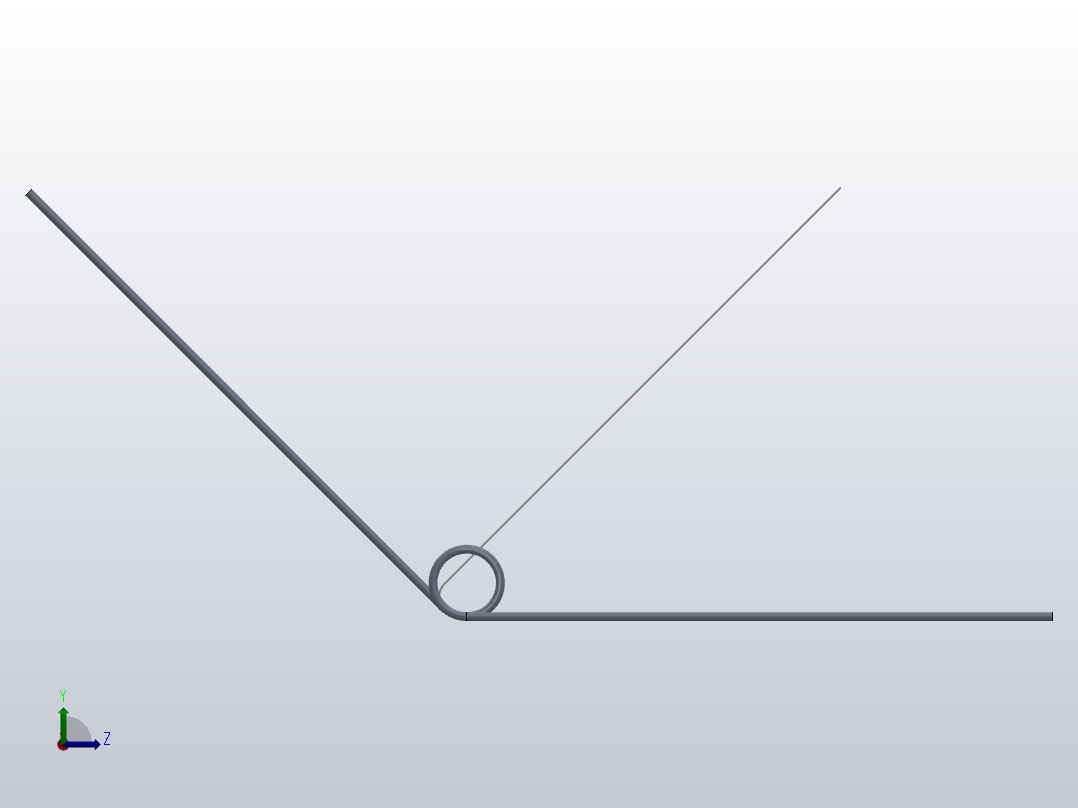 135度圆柱形扭转弹簧SCT135L-4-5-0.6左视图