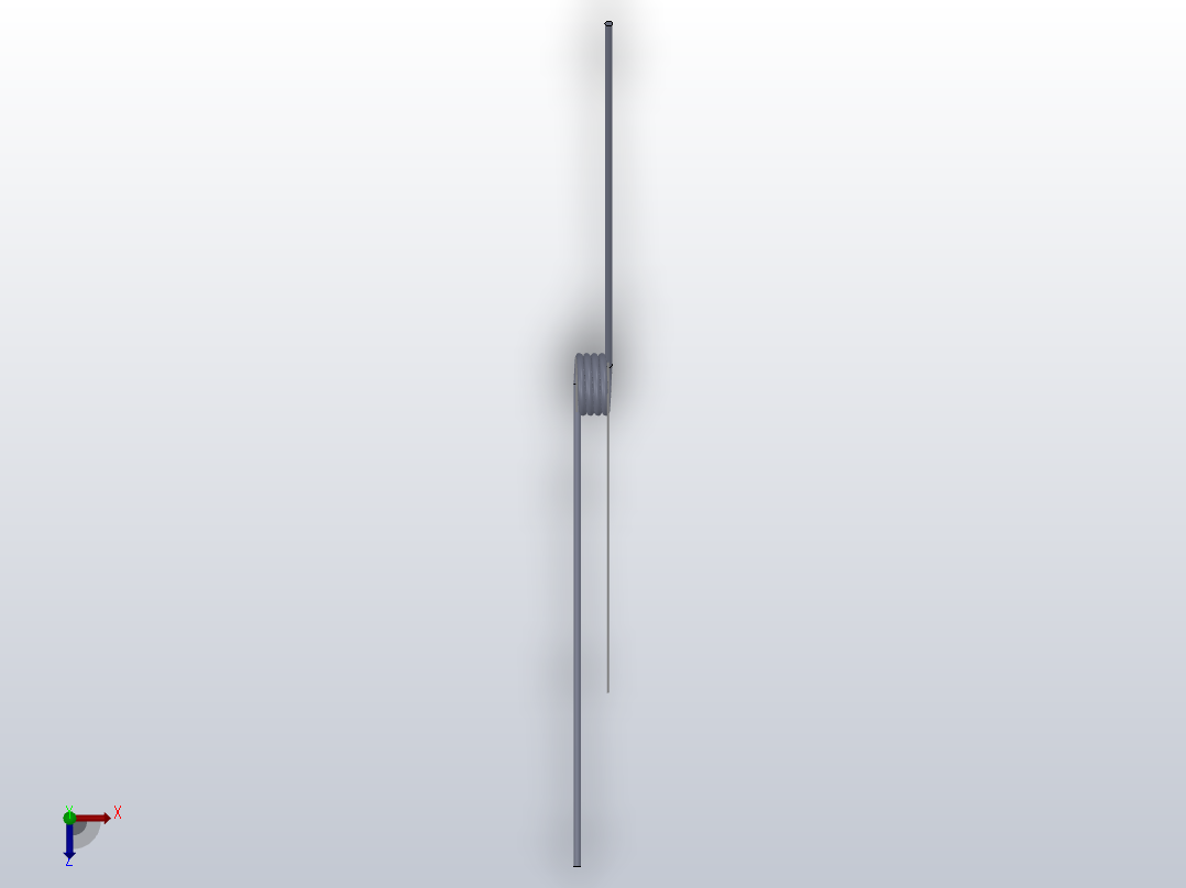 135度圆柱形扭转弹簧SCT135L-4-5-0.6俯视图