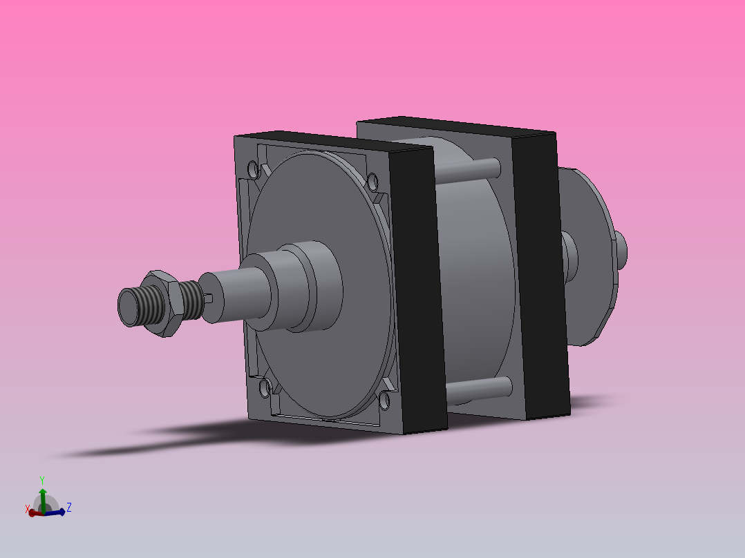 SIJ双轴复动行程可调型气缸SIJ320×250-S-CS1U1主视图