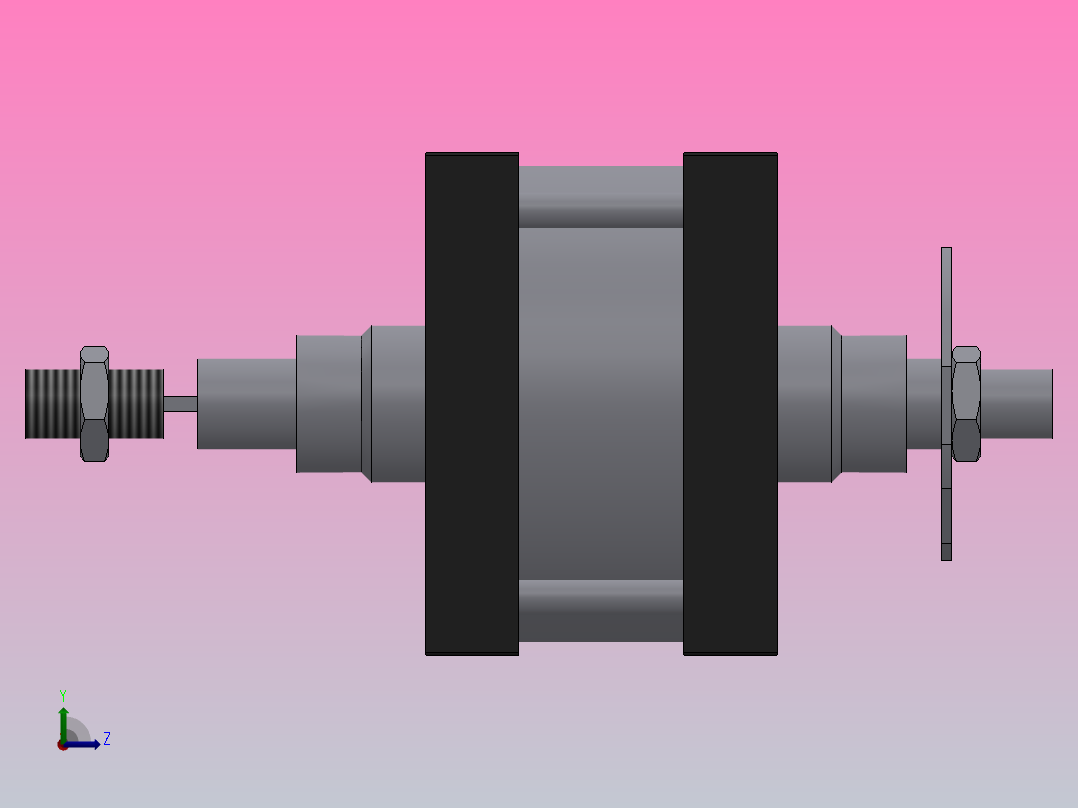 SIJ双轴复动行程可调型气缸SIJ320×250-S-CS1U1左视图