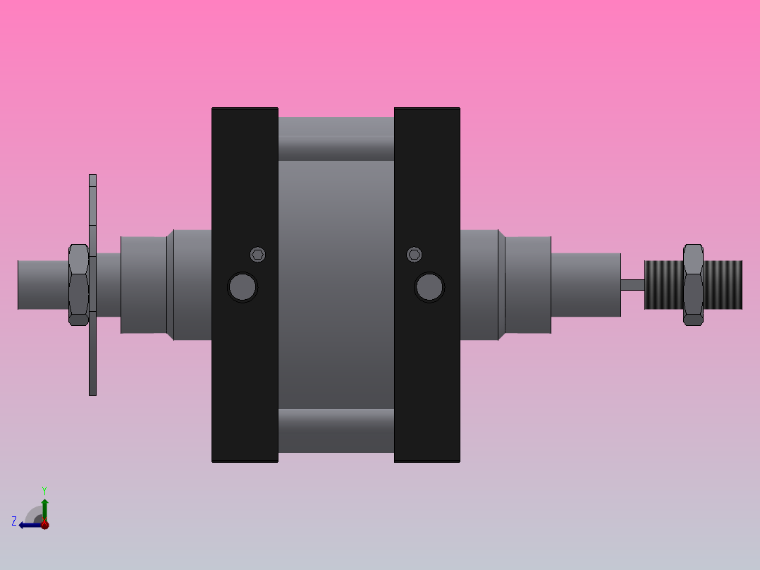 SIJ双轴复动行程可调型气缸SIJ320×250-S-CS1U1右视图