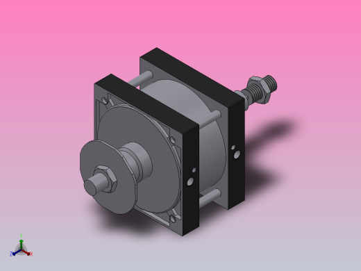 SIJ双轴复动行程可调型气缸SIJ320×250-S-CS1U1正等轴测缩略图