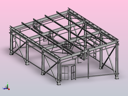 18x9 H5.5m建筑钢框架