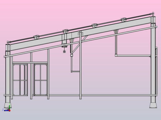 18x9 H5.5m建筑钢框架右视缩略图