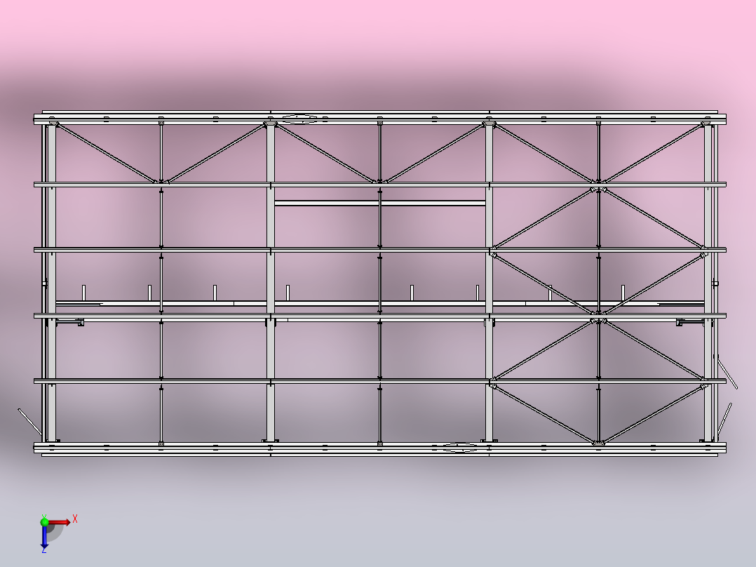 18x9 H5.5m建筑钢框架俯视图