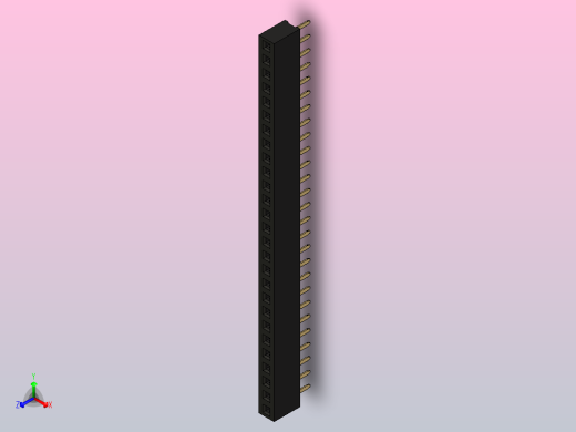 母针头Female_Header_1x27_P2.0_H4.3_straight.step