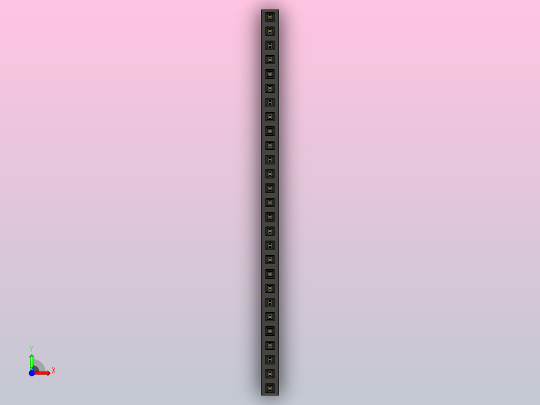 母针头Female_Header_1x27_P2.0_H4.3_straight.step前视图
