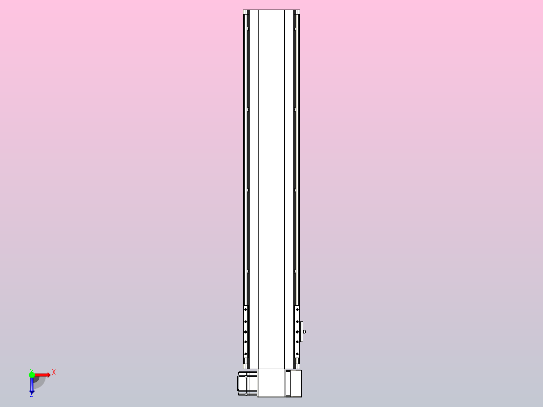 皮带直线轴半封闭可选导轨TPA-HNB-140D-120-L650-RP-C-P40-N3俯视图