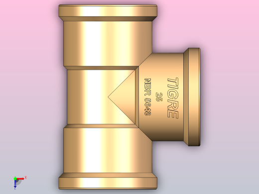 T 25毫米(聚氯乙烯)三通俯视缩略图
