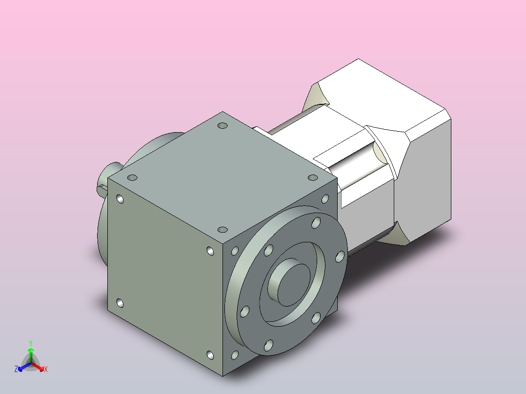 PW140单轴 PLX120-L1 24-95-115-M6转向器PW140 单轴输出 带120直齿减速机正等轴测图