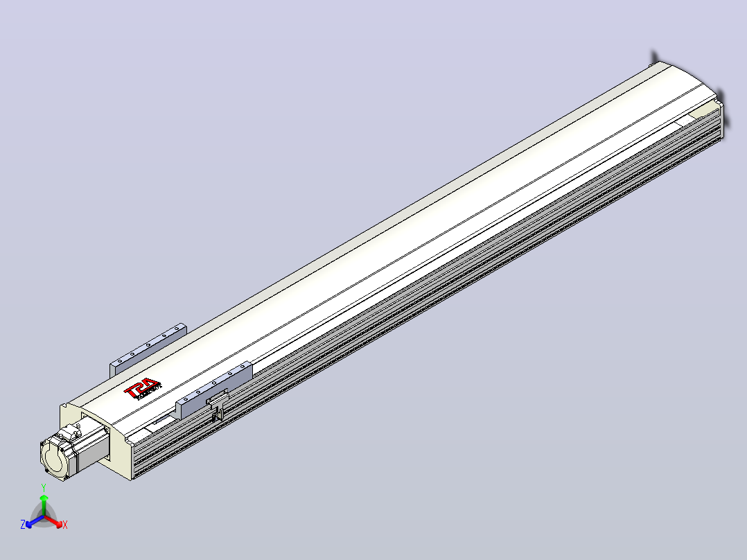 日规模组半封闭丝杆TPA-HNR-202D-2510C-L1250-M-Y-P75-N3主视图