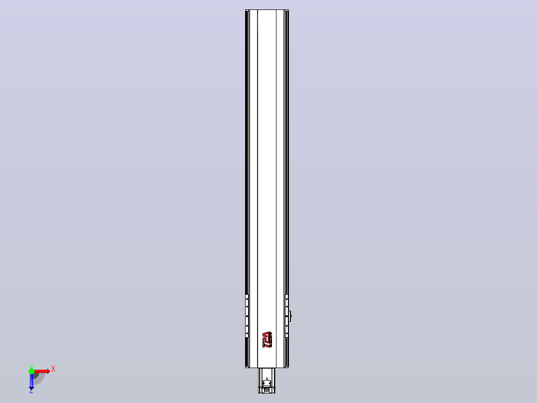 日规模组半封闭丝杆TPA-HNR-202D-2510C-L1250-M-Y-P75-N3俯视图