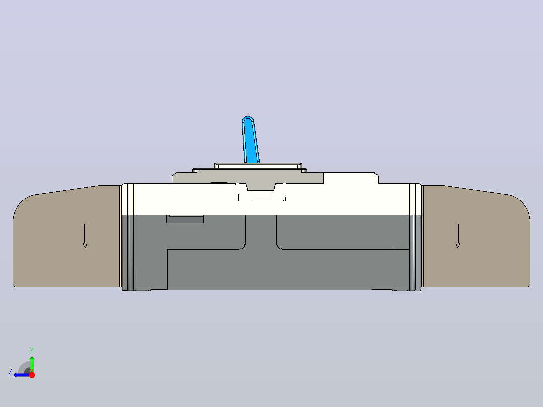 NM5LE-800 3P高级型剩余电流动作断路器三维模型202404右视图