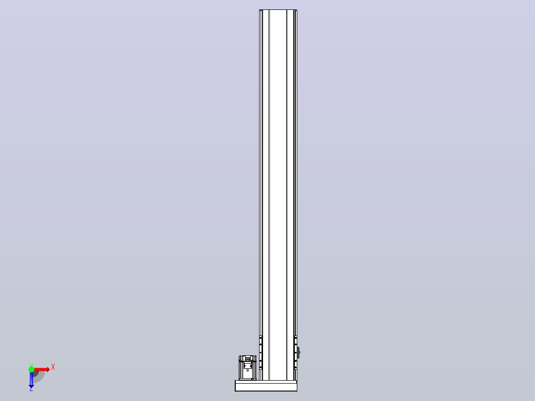 日规模组半封闭丝杆TPA-HNR-175D-2510C-L1450-ML-Y-P75-N3俯视图