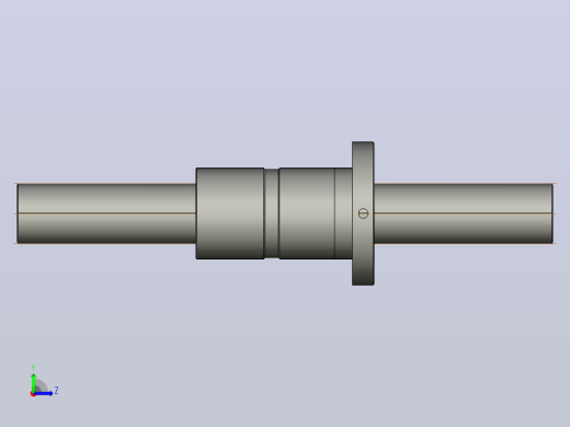 FFZD5010-3滚珠丝杆3D模型左视缩略图