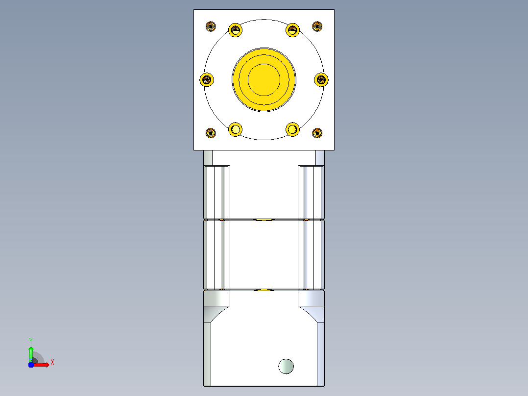 PW70双轴 PGH60-L2 14-50-70-M4 转向器加减速机 PW70双轴 PGH60 14-50-70-M4前视图
