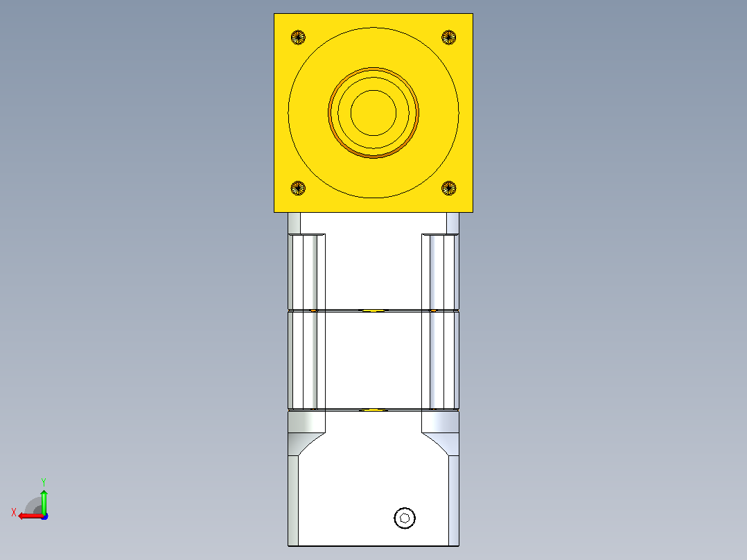 PW70双轴 PGH60-L2 14-50-70-M4 转向器加减速机 PW70双轴 PGH60 14-50-70-M4后视图