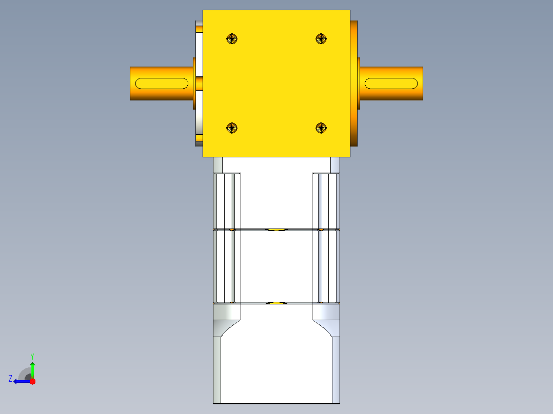 PW70双轴 PGH60-L2 14-50-70-M4 转向器加减速机 PW70双轴 PGH60 14-50-70-M4右视图