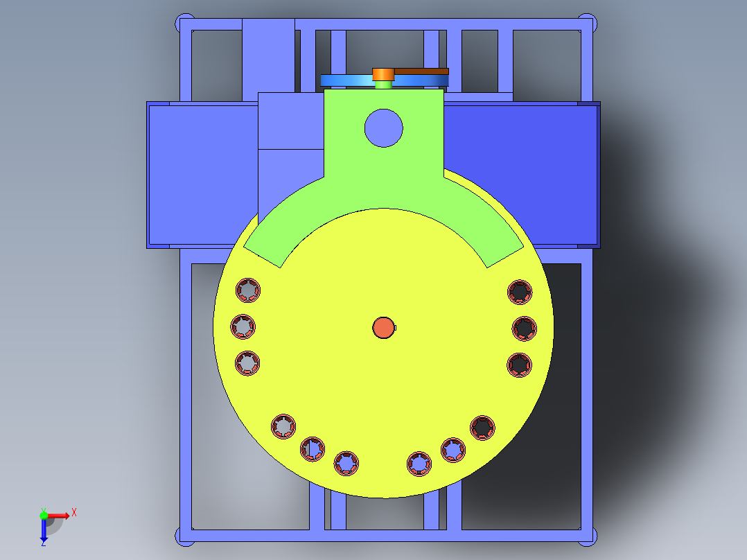 杏核去除机sw15可编辑俯视图