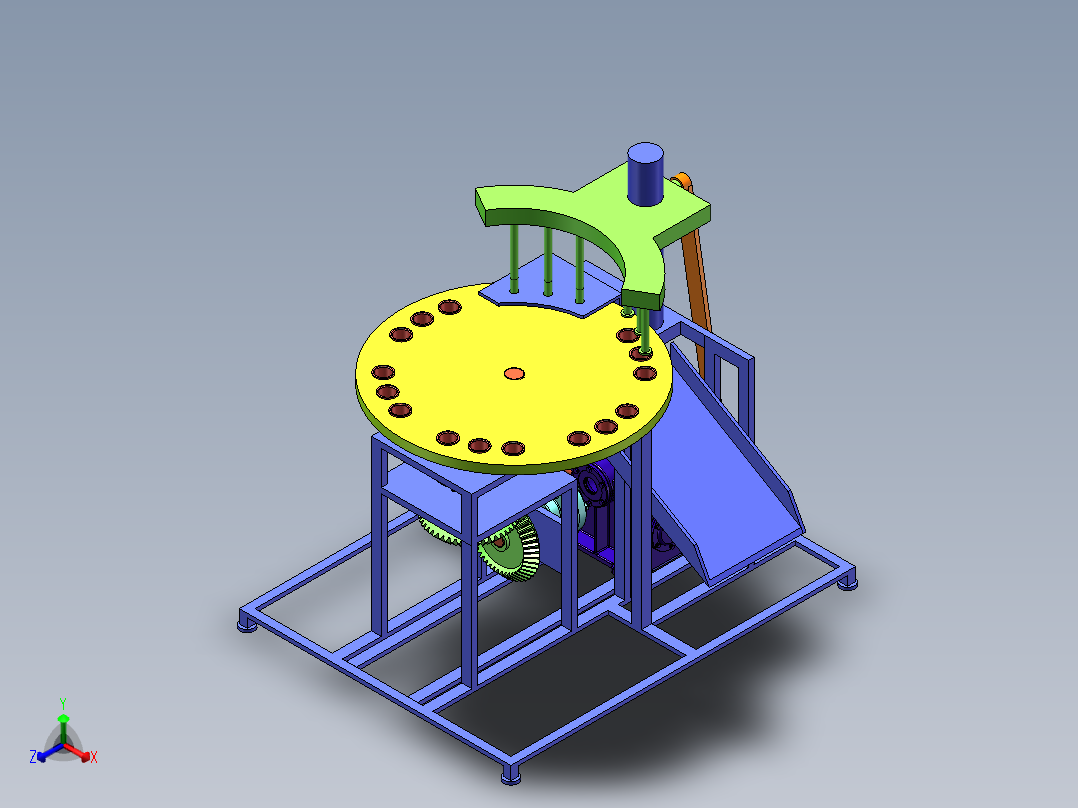 杏核去除机sw15可编辑正等轴测图