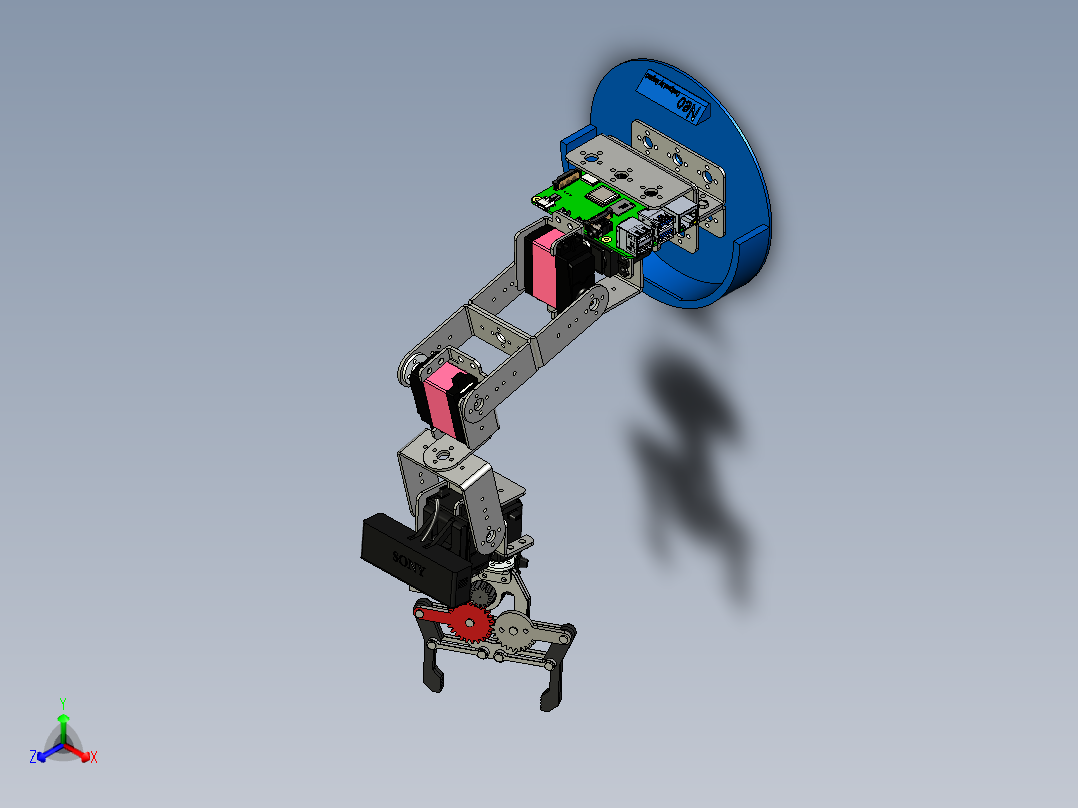 伺服电机驱动机械臂step