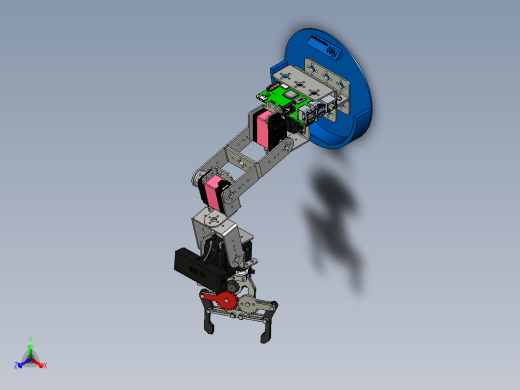 伺服电机驱动机械臂step
