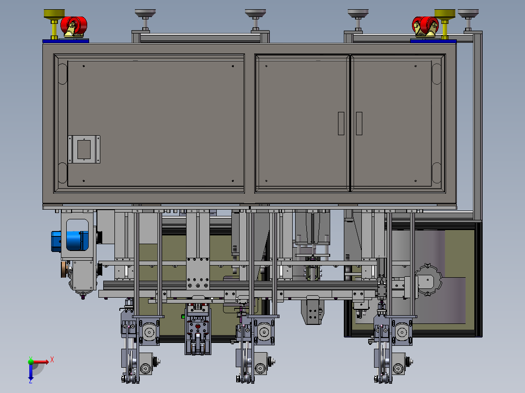 量产儿童安全座椅挂钩铆合机(sw16可编辑+工程图+bom)俯视图