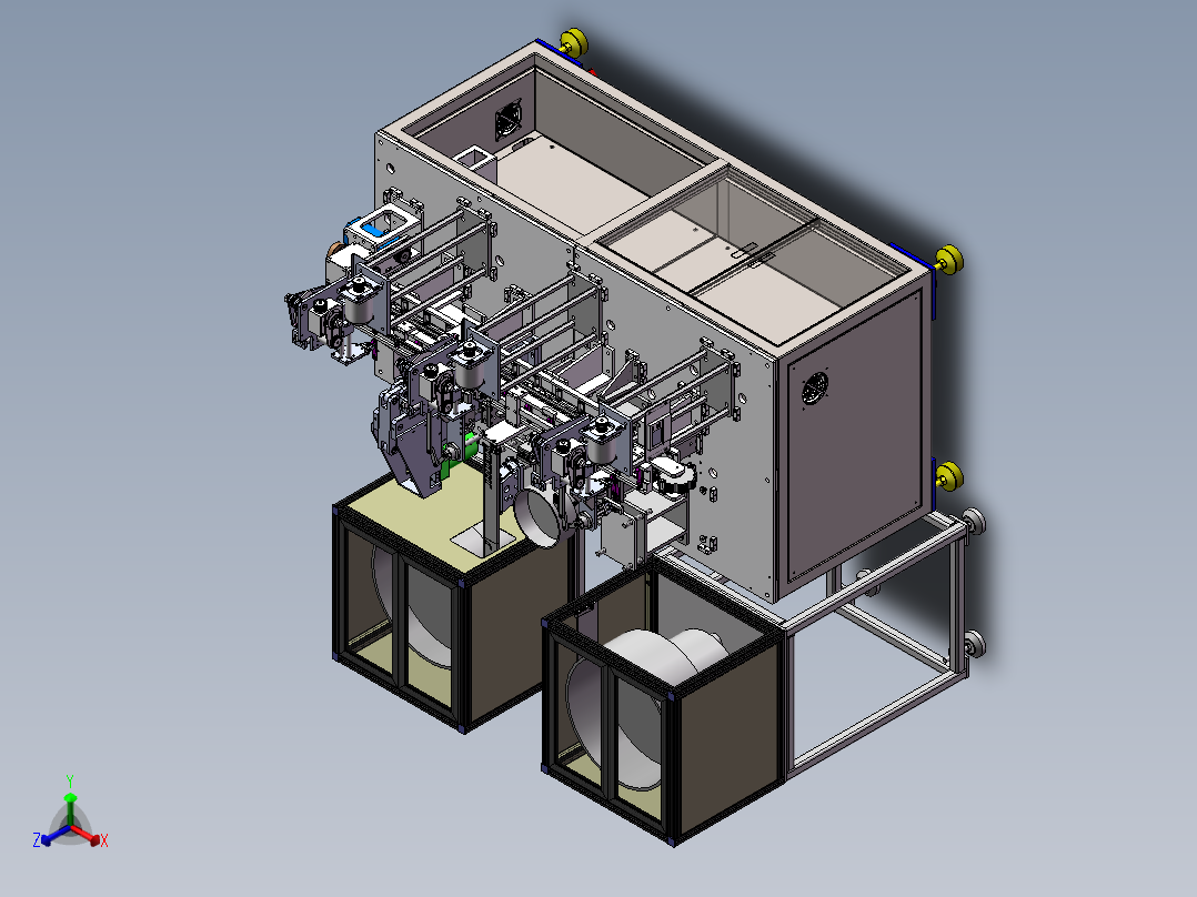 量产儿童安全座椅挂钩铆合机(sw16可编辑+工程图+bom)正等轴测图