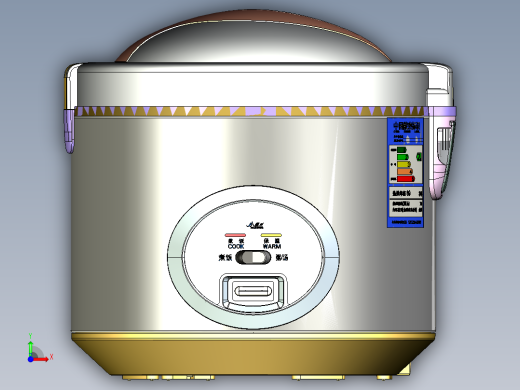 1-63 电饭锅3D图纸前视缩略图