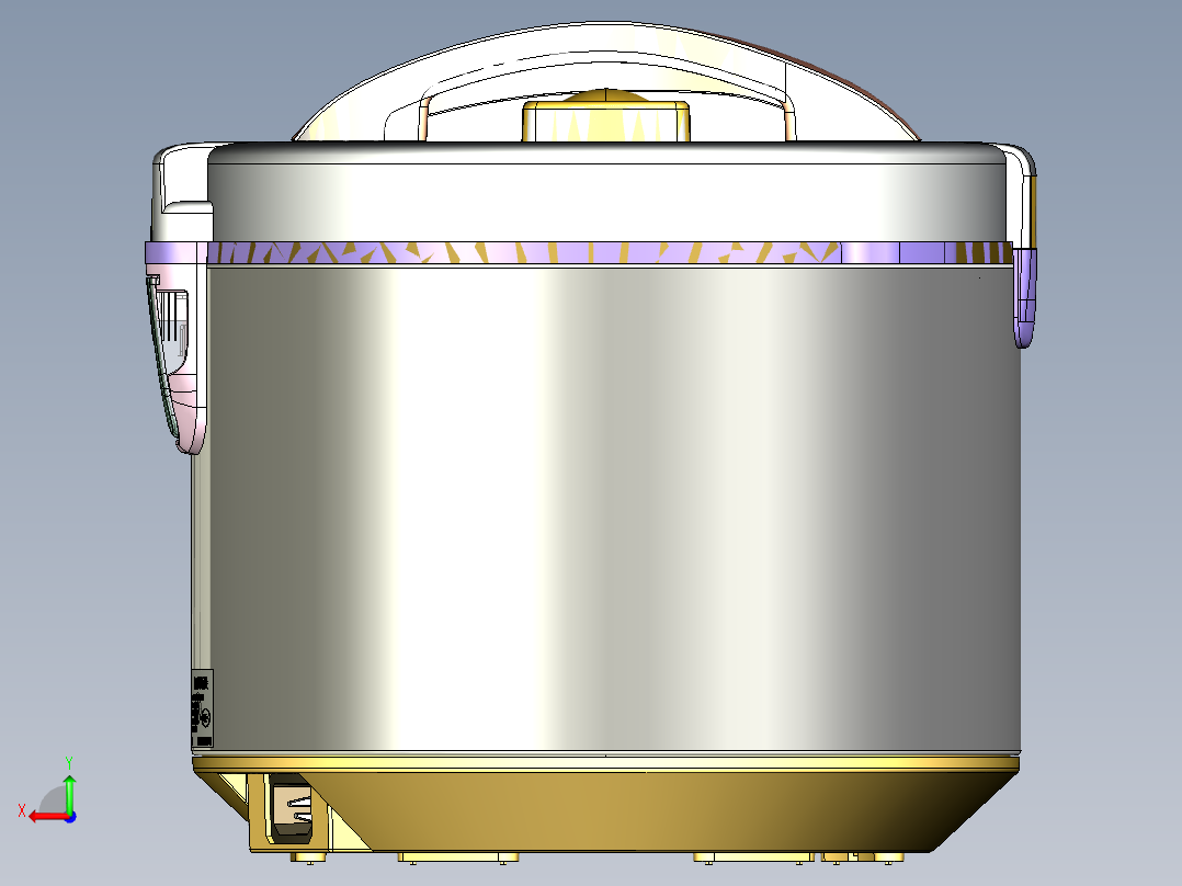 1-63 电饭锅3D图纸后视图