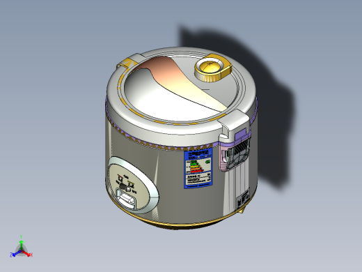 1-63 电饭锅3D图纸正等轴测缩略图