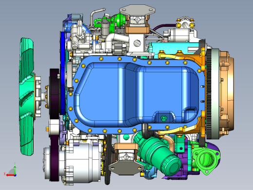 CATIA中的引擎模型后视缩略图