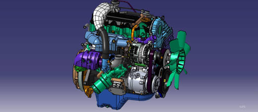 CATIA中的引擎模型缩略图