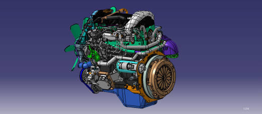 CATIA中的引擎模型缩略图