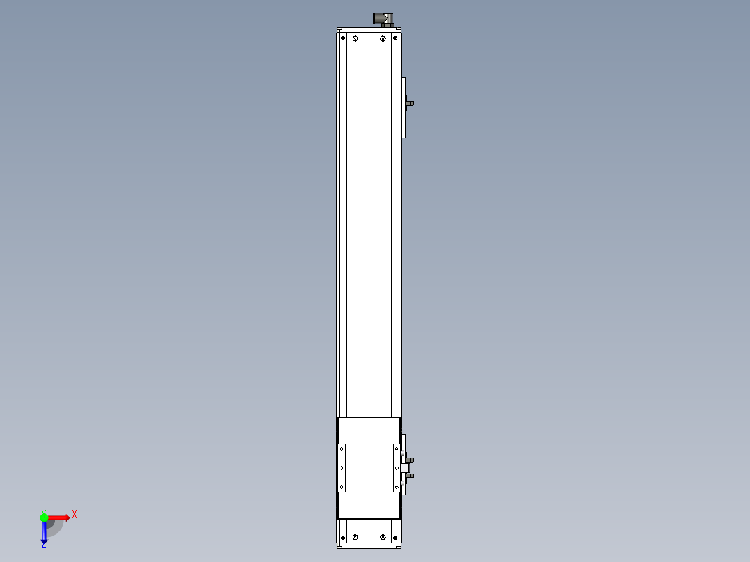 Toyo东佑达直线模组-ECH10-600-BM-100W+煞車俯视图