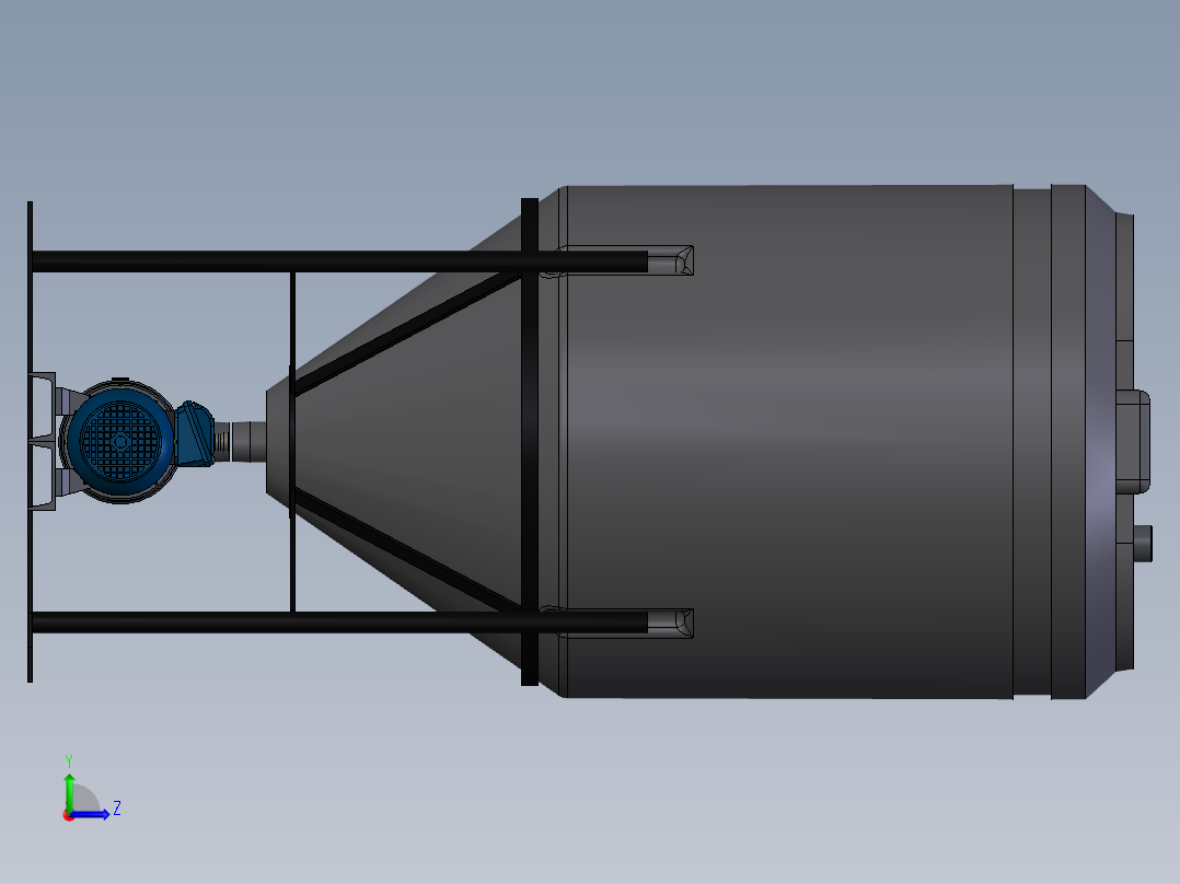WQ系列潜水排污泵左视图