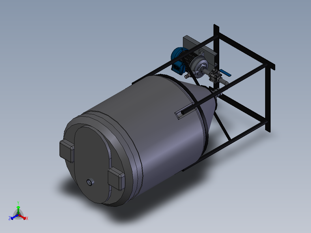 WQ系列潜水排污泵正等轴测图