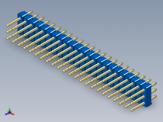 彩色公头100mil（2.54mm）系列-DS1021_blue_3x23p_100mil_Type1_rev1.0
